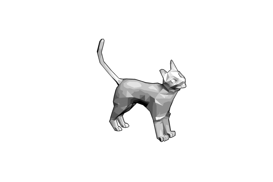 Mikromodell álló macska (1:87)