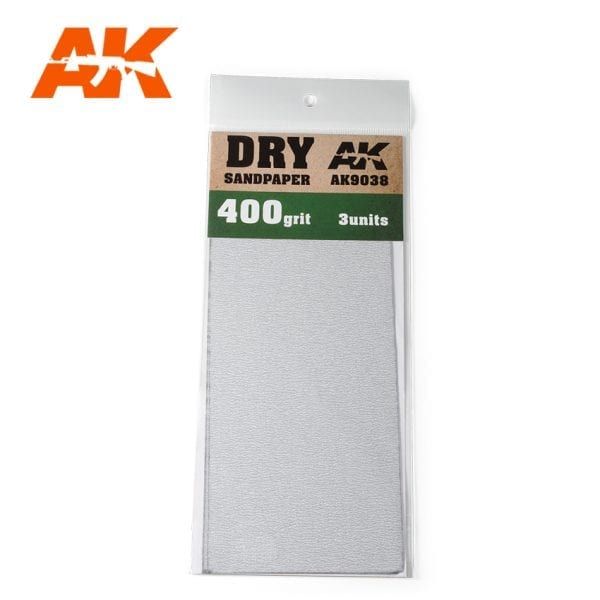 AK Interactive AK9038 száraz csiszolópapír 400 3db