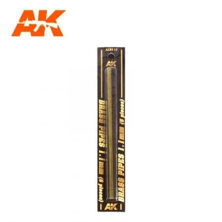 AK Interactive AK9110 sárgaréz cső 1,1mm 5db