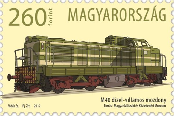 50 éve állt forgalomba az első MÁV M40 Púpos mozdony Magyarországon alkalmi bélyeg