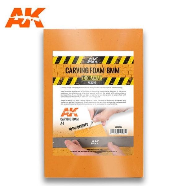 AK Interactive AK8095 Carving Foam 8mm A4 (305 x 228 mm)