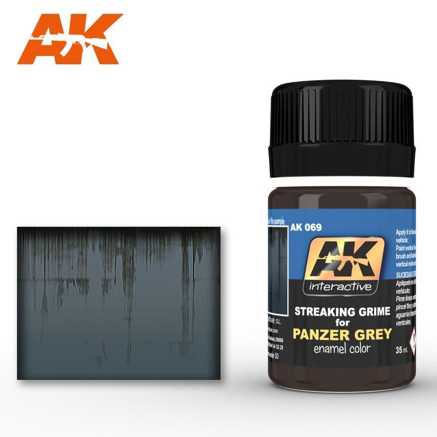AK Interactive AK069 Streaking Grime for Panzer Grey