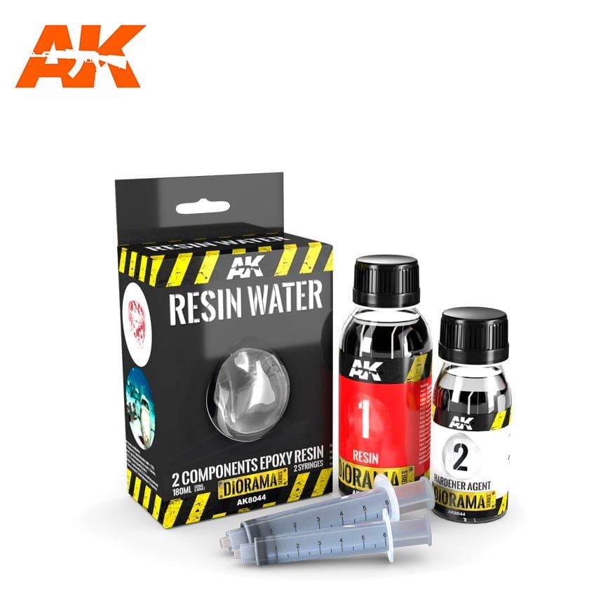 AK Interactive AK8044 Resin Water 2 Components Epoxy Resin 180ml
