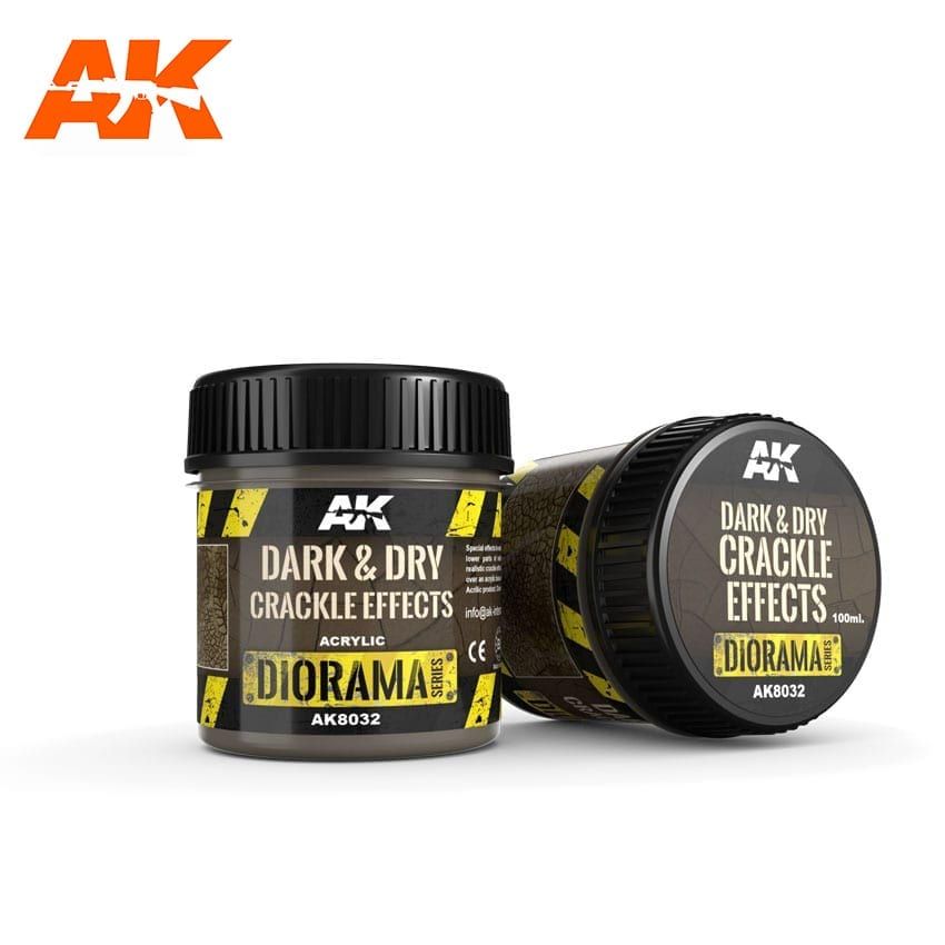 AK Interactive AK8032 Dark & Dry Crackle Effects100ml (akril)