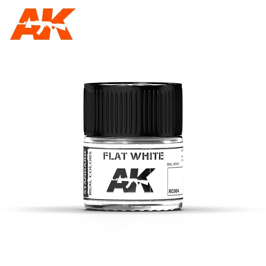AK Interactive RC004 Real Color Paint - Flat White 10ml