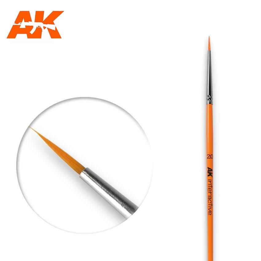 AK Interactive AK602 Round Brush 2/0 Synthetic