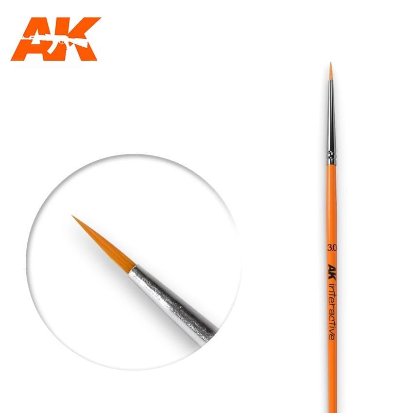 AK Interactive AK601 Round Brush 3/0 Synthetic
