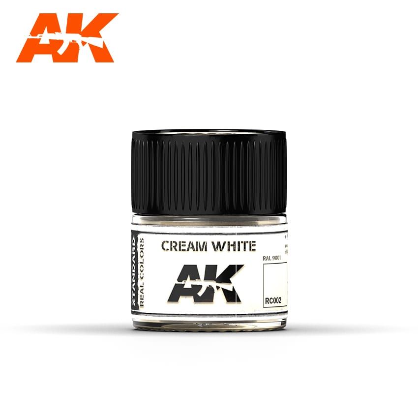 AK Interactive RC002 Real Color Paint - Cream White RAL 9001 10ml