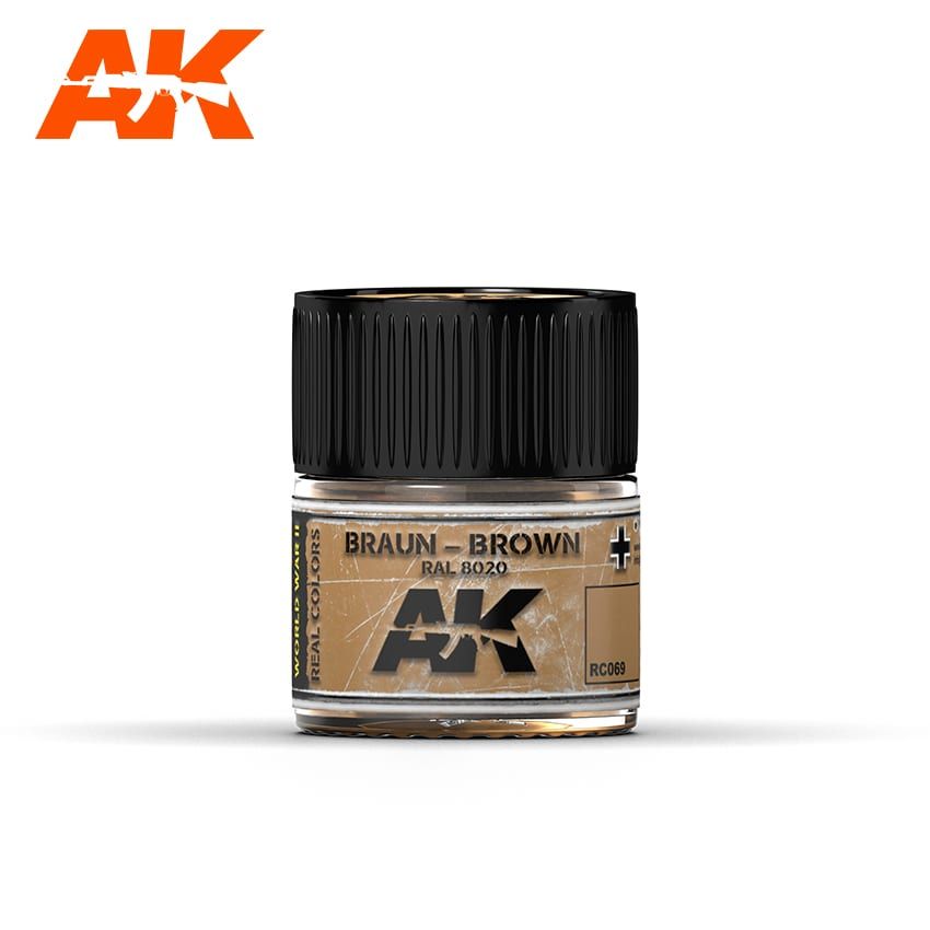 AK Interactive RC069 Real Color Paint - Braun-Brown RAL 8020 10ml