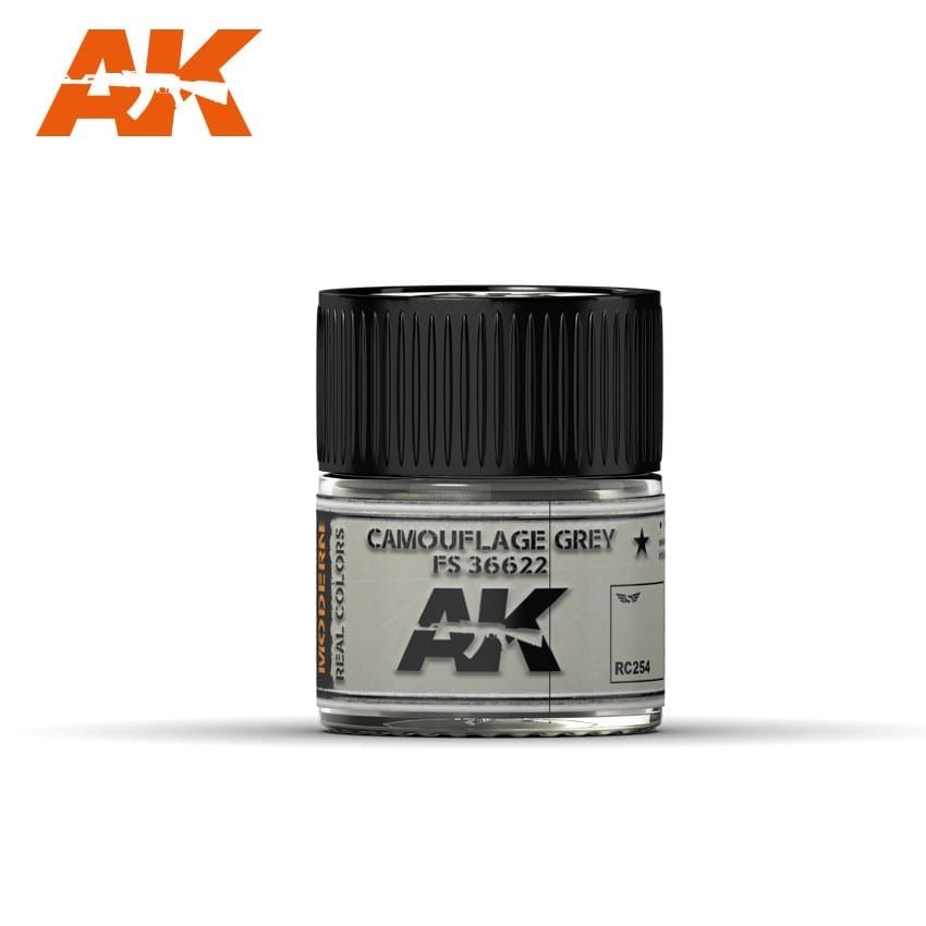 AK Interactive RC254 Real Color Paint - Camouflage Grey FS 36622 10ml