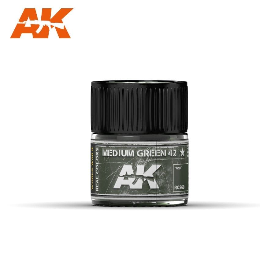 AK Interactive RC260 Real Color Paint - Medium Green 42 10ml