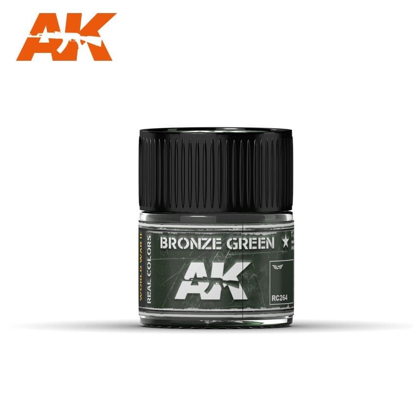 AK Interactive RC264 Real Color Paint - Bronze Green 10ml