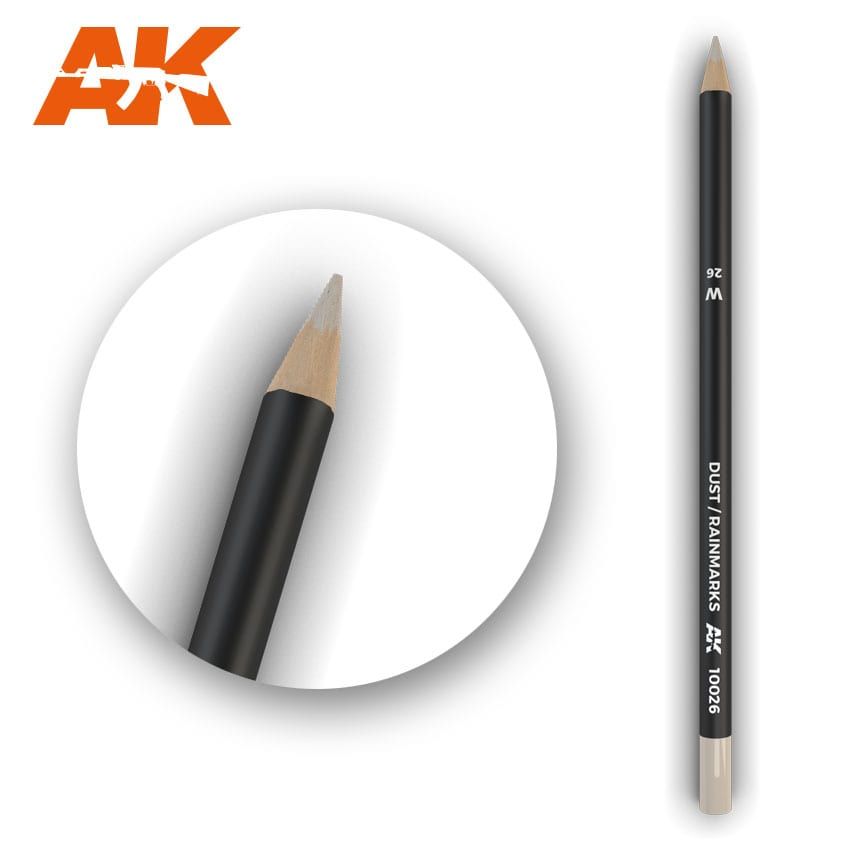 AK Interactive AK10026 Watercolor Pencil Dust-Rainmarks