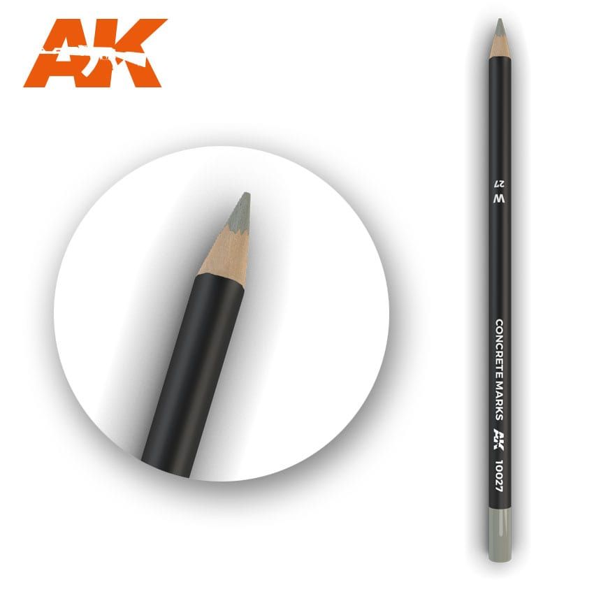 AK Interactive AK10027 Watercolor Pencil Concrete Marks