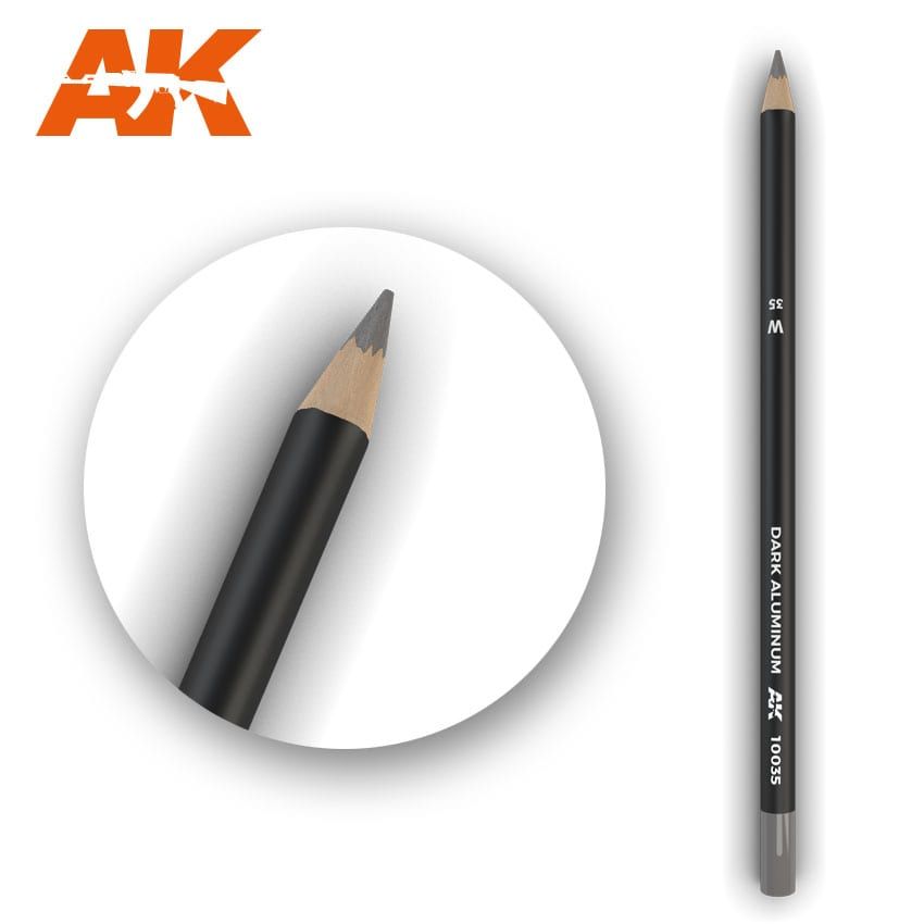 AK Interactive AK10035 Watercolor Pencil Dark Aluminum Nickel