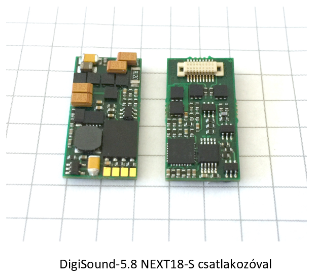 Digitools Digisound 5.8 DCC hangdekóder + hangszóró NEXT18 (NEM662) * DEKÓDER VÁLASZTÓ