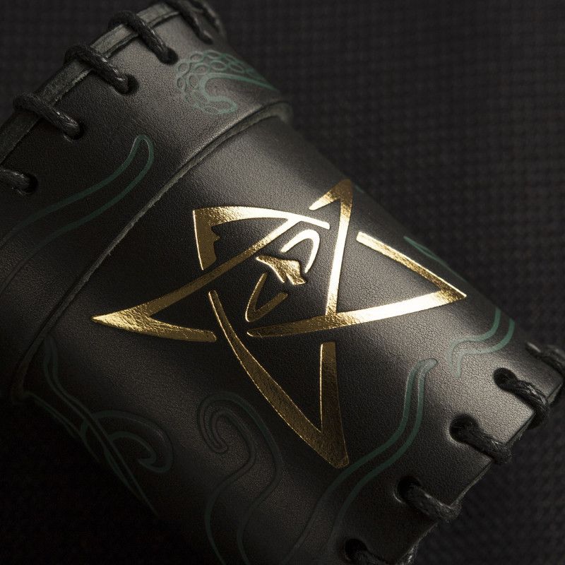 Call of Cthulhu Black & green-golden Leather Dice Cup