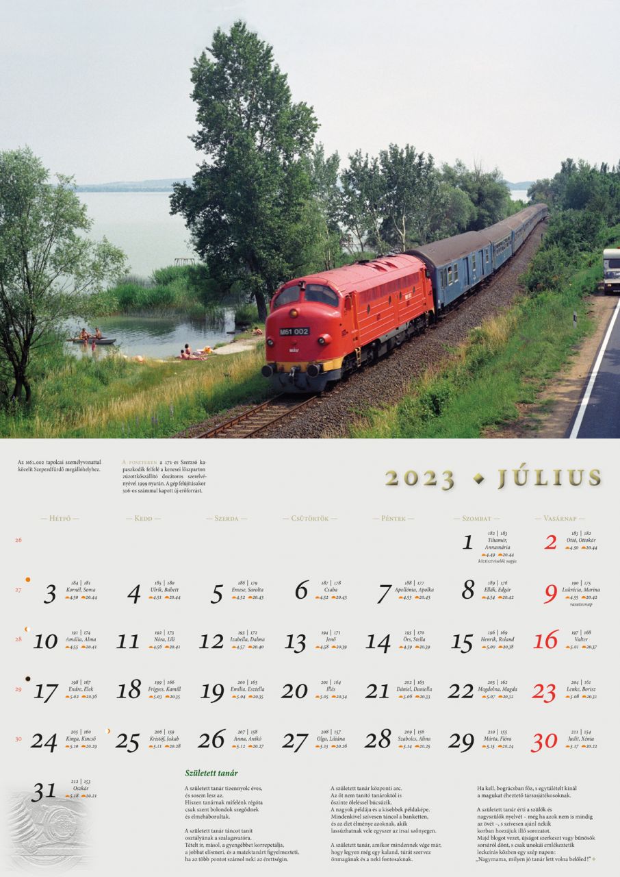 Stil Nuovo 2023-as vasúti falinaptár - Időutazás