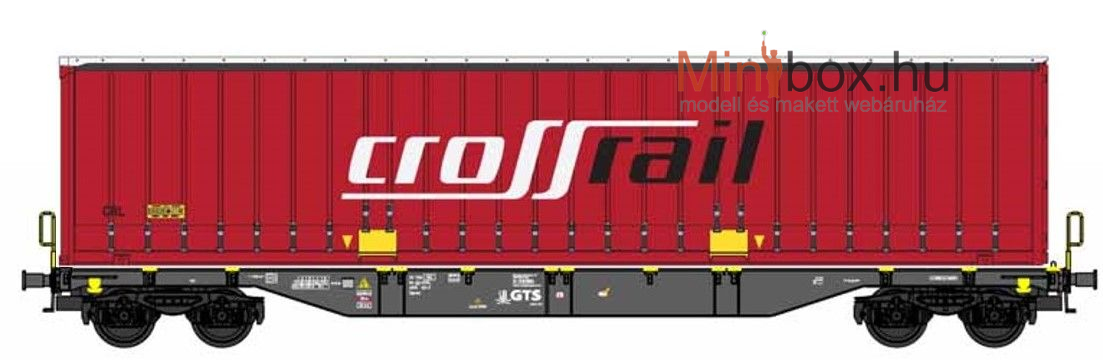 B-models 54.410 Sgns GTS konténerszállító teherkocsi Crossrail konténerrel (1:87)
