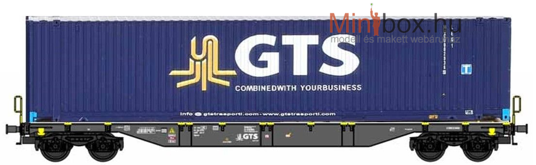 B-models 54.411 Sgns GTS konténerszállító teherkocsi GTS konténerrel (1:87)