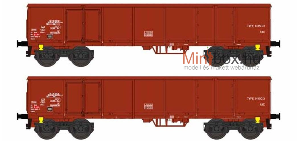 B-models 47.167 Eaos Lineas nyitott teherkocsi készlet 2db, B (1:87)