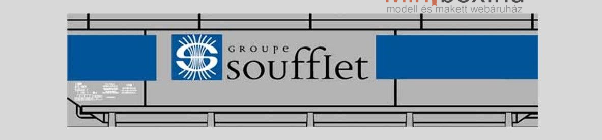 B-models 45.362 Uagps SOCO Groupe Soufflet gabonaszállító teherkocsi készlet, 2 db, A (1:87)