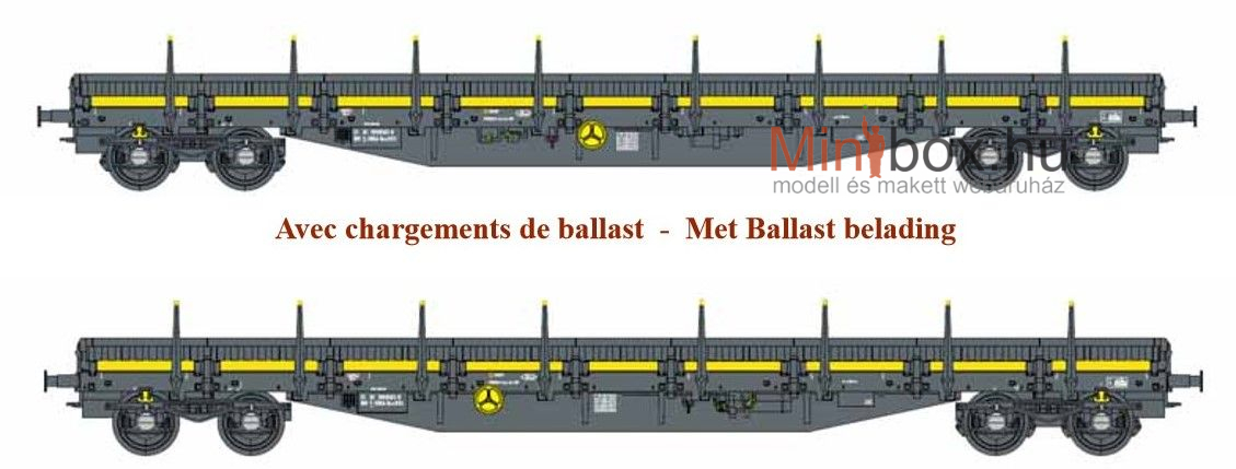 B-models 45.436 SNCF ERSA Res teherkocsi készlet, 2 db, A (1:87)