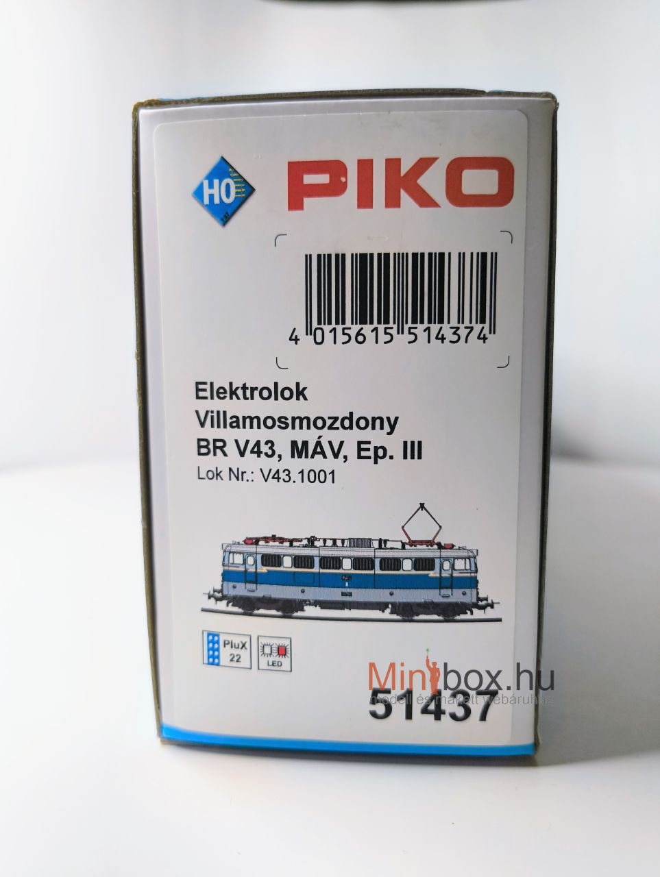 Piko 51437 MÁV V43 1001 dekóderrel, Digisound hangdekóderrel, antikolt (1:87)