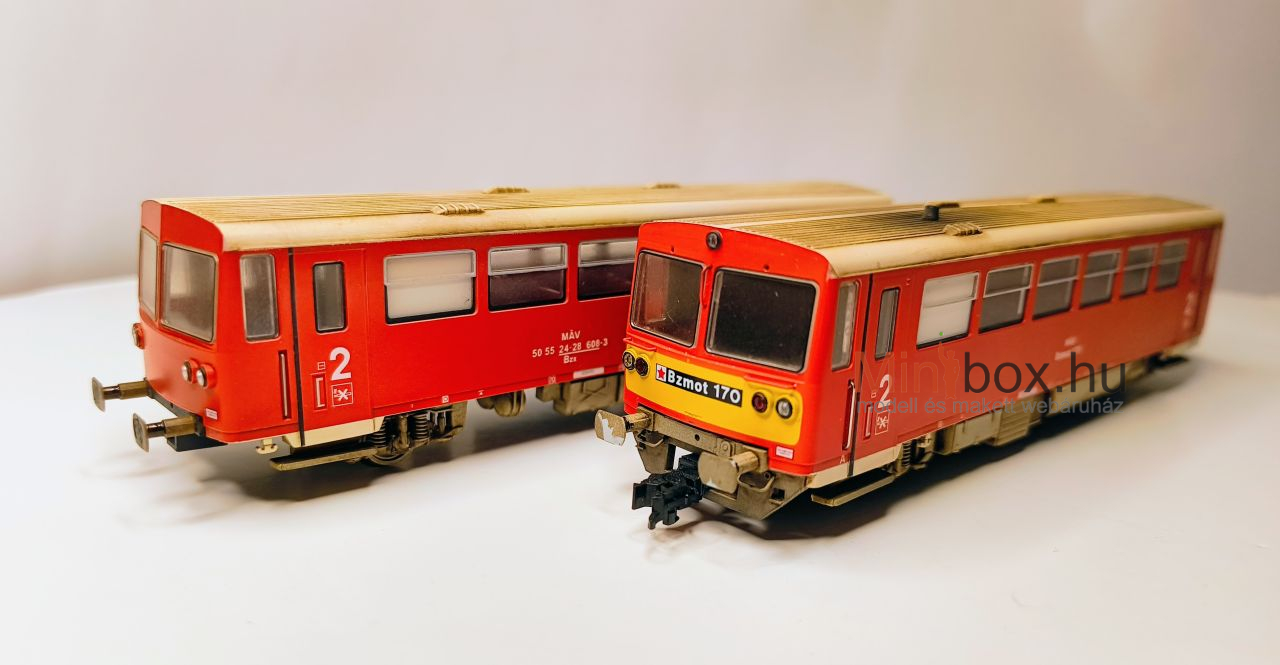 MTB MÁV Bzmot 170 Digitools hangdekóderrel + Bzx 608 Digitools világítással, antikolt (1:87)