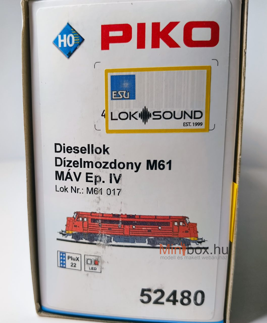 Piko 52480 M61 017 Nohab ESU Loksound hangdekóderrel, antikolt (1:87)