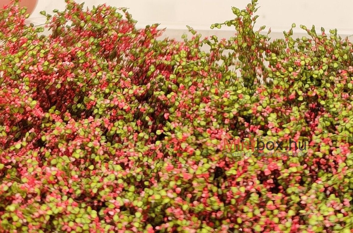 DioramaPresepe dip156570 27mm tall - 22 new tufts of grass with leaves and red flowers 50-5006 - 27mm magas cserje, bokor piros virágokkal 22db