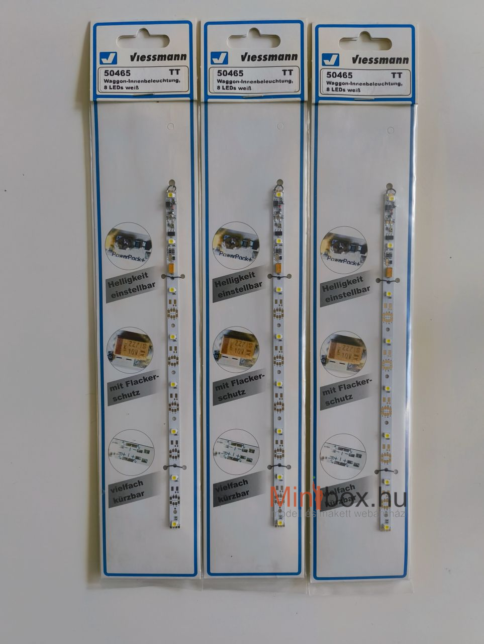 Viessmann 50465 TT Belső világítás személykocsihoz, 8 db fehér LED Viessmann 50465 TT Belső világítás személykocsihoz, 8 db fehér LED