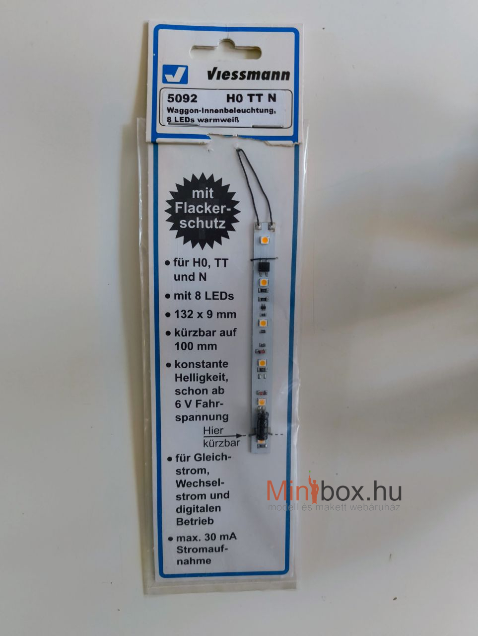 Viessmann 5092 Univerzális belső világítás személykocsihoz, 6 db meleg fehér LED Viessmann 5092 Univerzális belső világítás személykocsihoz, 6 db meleg fehér LED