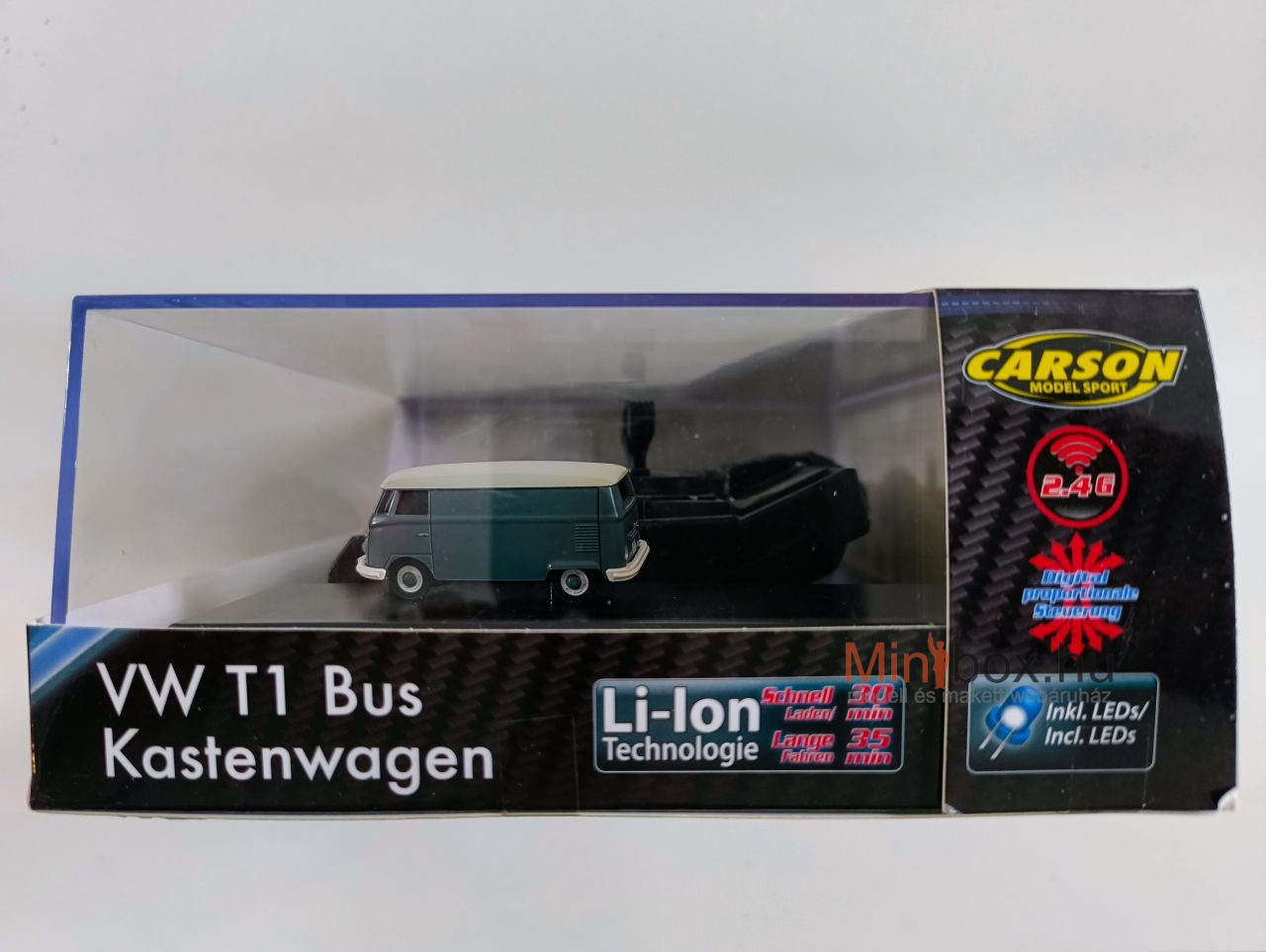 Carson 500504118 távirányítós H0 VW T1 teherautó, 2.4G (1:87) Carson 500504118 távirányítós H0 VW T1 teherautó, 2.4G (1:87)