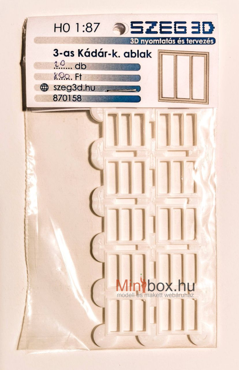 Szeg3D 870158 3-as Kádár kocka ablak (1:87) Szeg3D 870158 3-as Kádár kocka ablak (1:87)