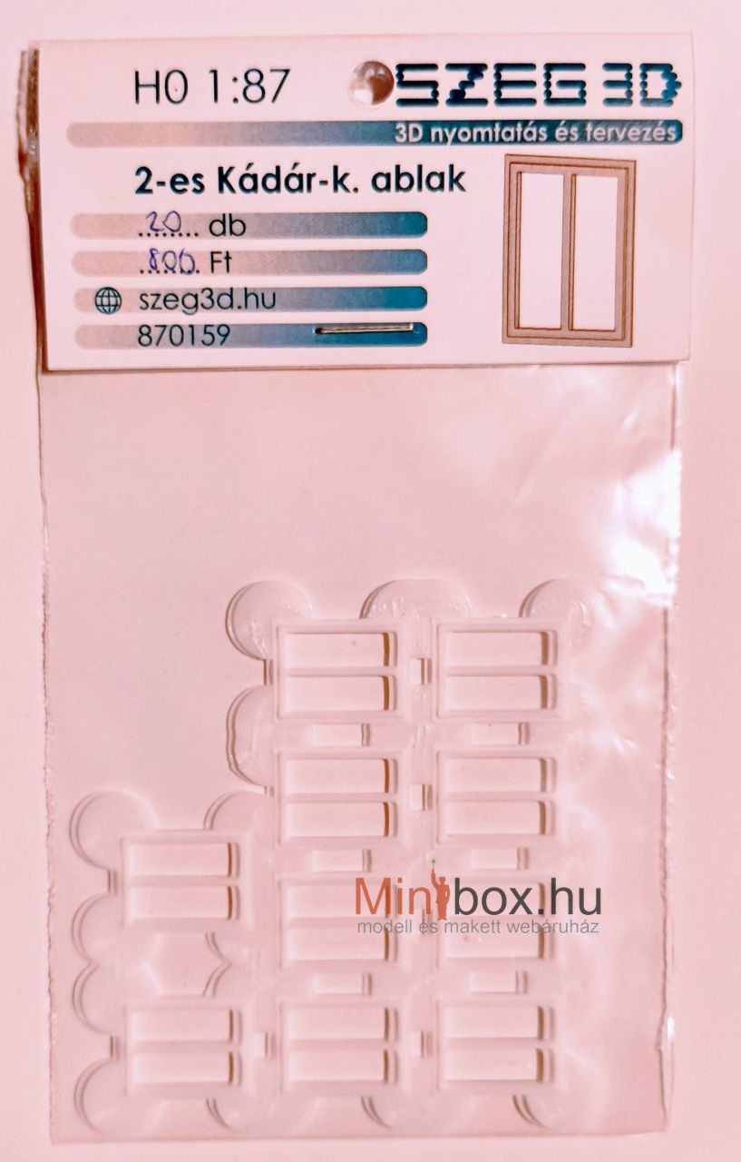 Szeg3D 870159 2-as Kádár kocka ablak (1:87) Szeg3D 870159 2-as Kádár kocka ablak (1:87)