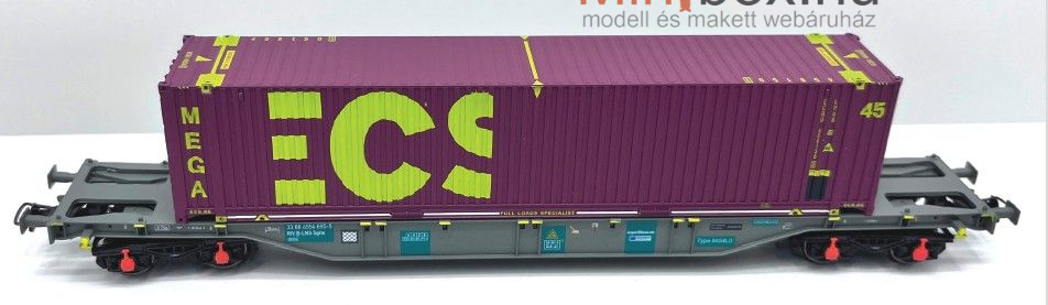 B-models 54.417 Sgns Lineas Belgium + 45 lábas konténer ECS, MEGA (1:87)