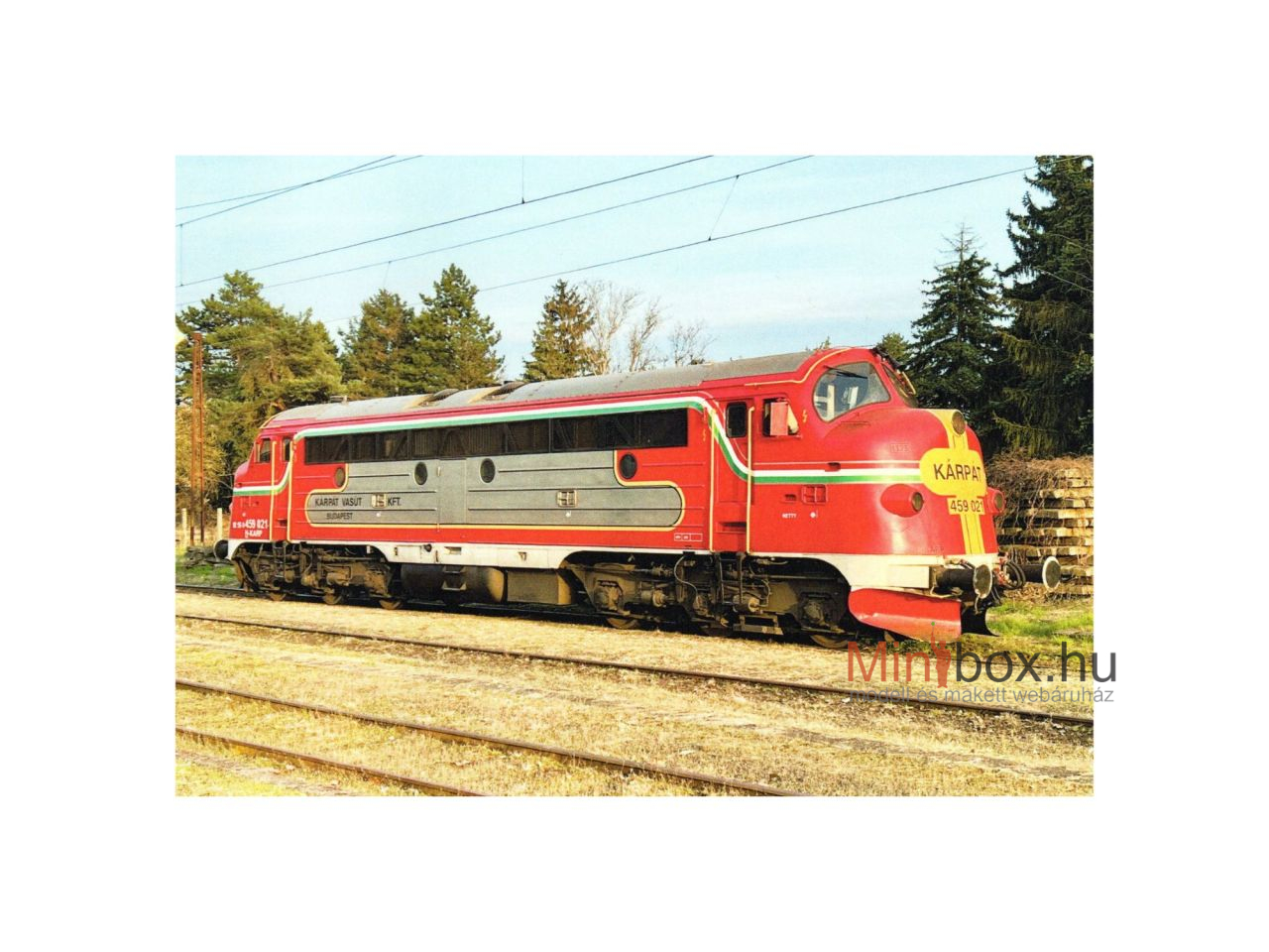 Stil Nuovo Olajszagban sorozat - Kárpát Vasút 459.021 "Ketty" Környén képeslap (15x10) Stil Nuovo Olajszagban sorozat - Kárpát Vasút 459.021 "Ketty" Környén képeslap (15x10)