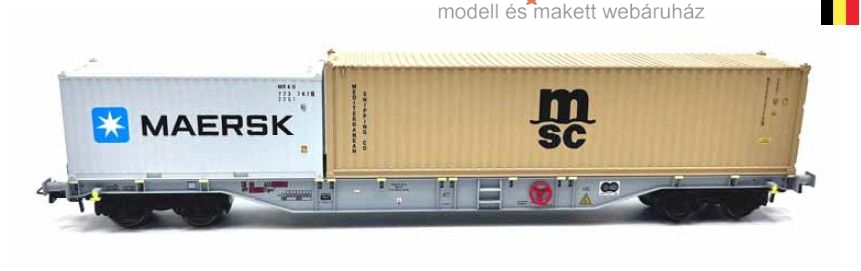 B-models 54.171 Sgns NMBS/SNCB MAERSK 20 lábas + MSC 45 lábas konténer (1:87)