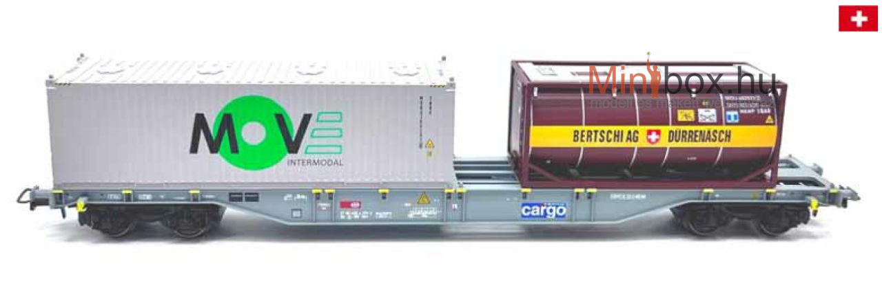B-models 54.173 Sgns SBB MOVE 30 lábas konténer + Bertschi tankkonténer (1:87)