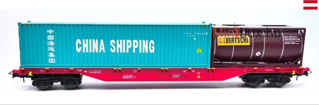 B-models 54.174 Sgns ÖBB China Shipping 40 lábas konténer + Bertschi tankkonténer (1:87)
