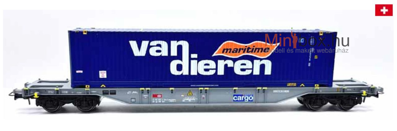 B-models 54.429 Sgns SBB Cargo + Van Dieren 45 lábas konténer (1:87)