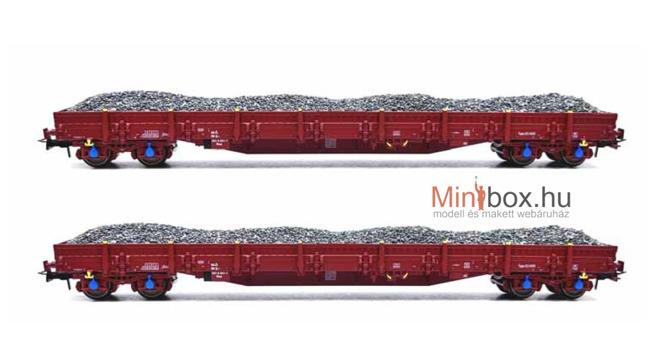 B-models 45.445 Res NMBS / SNCB teherkocsi készlet rakománnyal, 2 db, B (1:87)