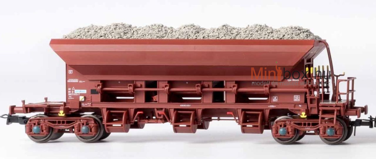 B-models VB-84011 Infrabel NMBS/SNCB nyitott önürítős teherkocsi készlet rakománnyal, 3 db (1:87)