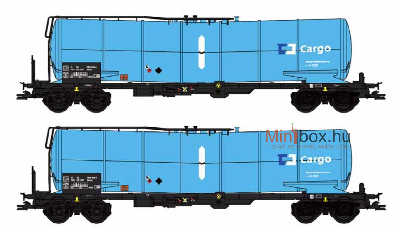 B-models VB-81101 Zacns CD Cargo tartálykocsi készlet, 2 db (1:87)