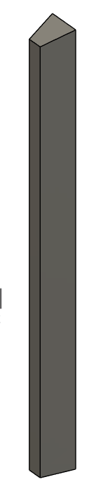 Szeg3D 876232 drótkerítés oszlop, 4db (1:87)