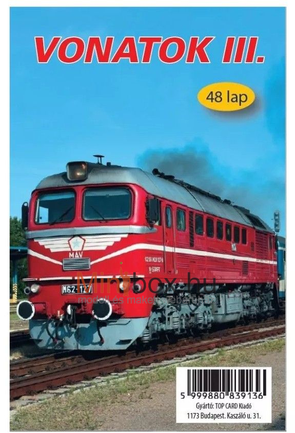 Vonatok 3. - 48 lapos kártya Vonatok 3. - 48 lapos kártya