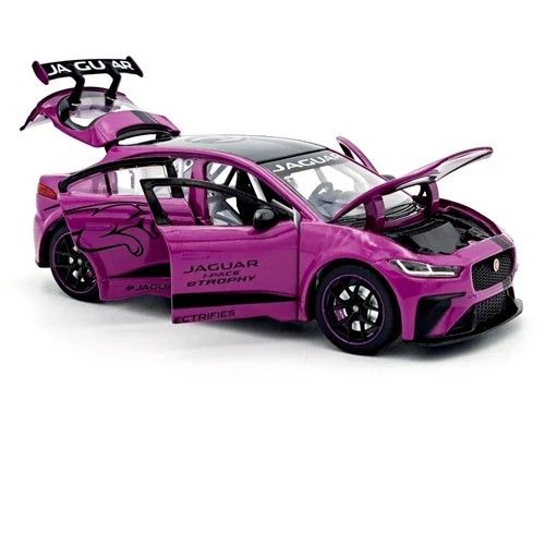 Tayumo Jaguar I-Pace E-Trophy lila modellautó fény- és hangeffektekkel (1:32) Tayumo Jaguar I-Pace E-Trophy lila modellautó fény- és hangeffektekkel (1:32)