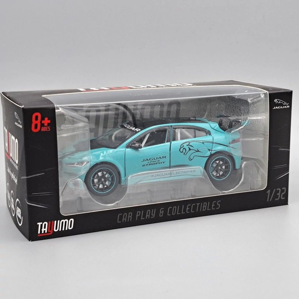 Tayumo Jaguar I-Pace E-Trophy kék modellautó fény- és hangeffektekkel (1:32) Tayumo Jaguar I-Pace E-Trophy kék modellautó fény- és hangeffektekkel (1:32)