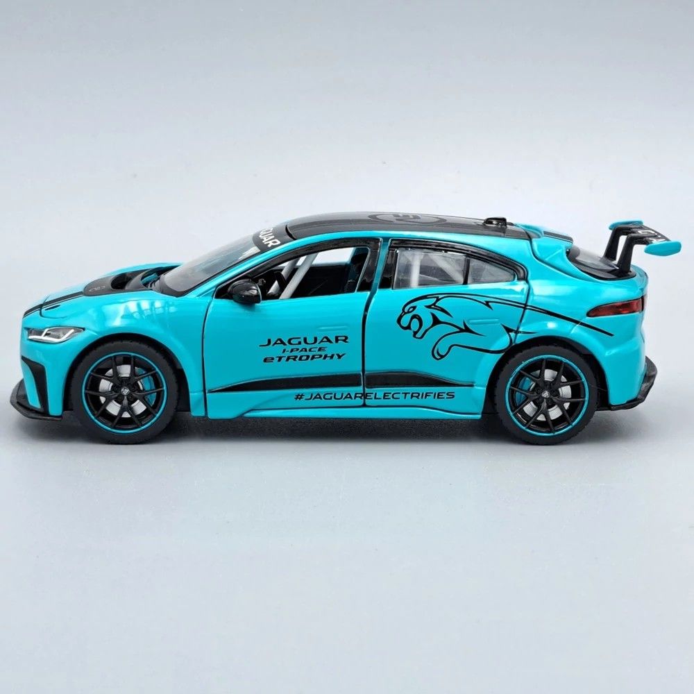 Tayumo Jaguar I-Pace E-Trophy kék modellautó fény- és hangeffektekkel (1:32) Tayumo Jaguar I-Pace E-Trophy kék modellautó fény- és hangeffektekkel (1:32)